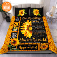 Thumbnail for Comforter Sunflower To My Mom Custom Bedding Set for Kids Teens Adult Personalized Premium Bed Set
