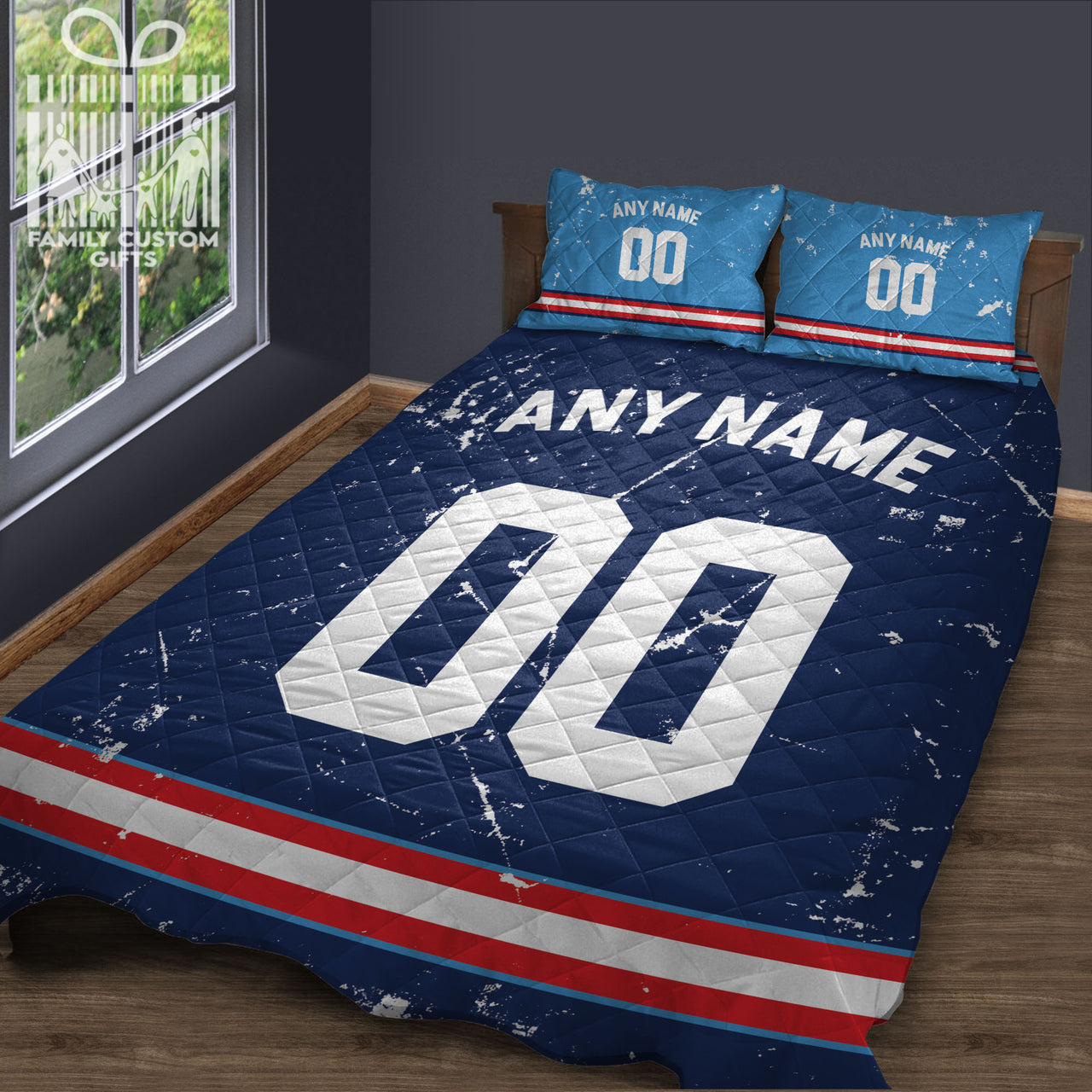 Custom Quilt Sets Tennessee Jersey Personalized Football Premium Quilt Bedding for Men Women