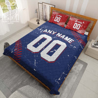 Thumbnail for Custom Quilt Sets Texas Jersey Personalized Baseball Premium Quilt Bedding for Men Women