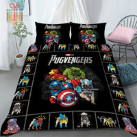 Thumbnail for Comforter The Pugvengers Funny Pug Dog Custom Bedding Set for Kids Teens Personalized Premium Bed Set