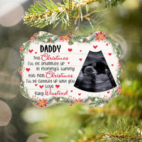 Thumbnail for This Christmas I'll Be Snuggled Personalized Custom Baby Name Aluminum Ornaments - Gift For Christmas