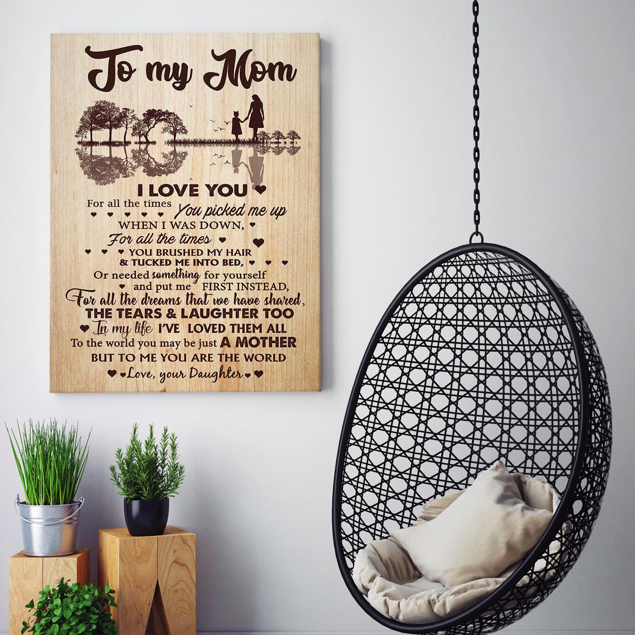 Personalized Canvas Gift For Mom - Custom Gifts For Mom - First My