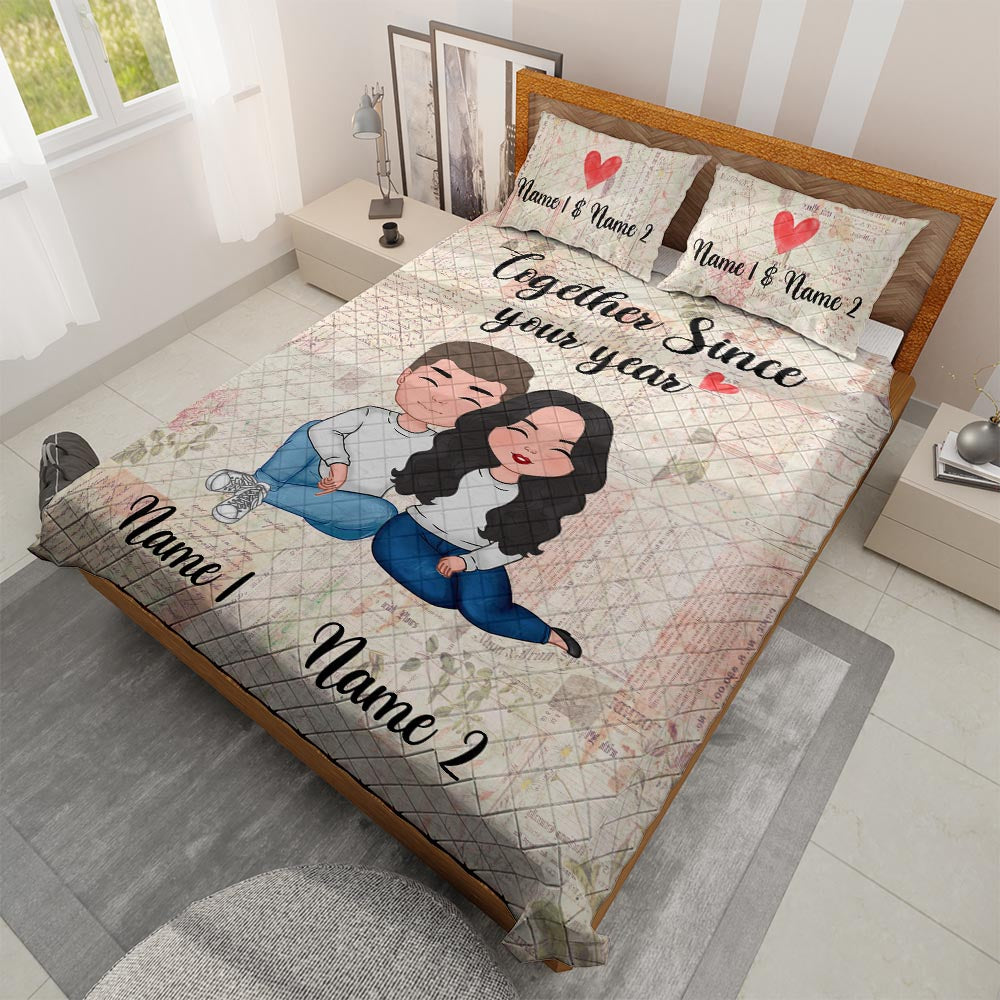 Custom Quilt Sets Together Since Premium Quilt Bedding for Boys Girls Men Women Couple Wife Husband
