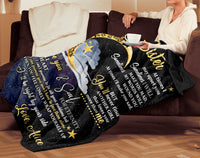 Thumbnail for Personalized Custom Name To My Sister Love You Moon And Back Fleece Sherpa Blanket Gift For Sister