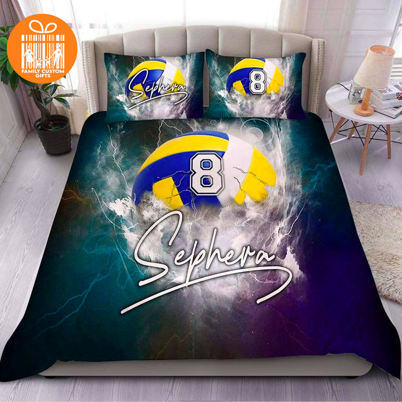 Comforter Volleyball Custom Bedding Set for Kids Teens Adult Personalized Premium Bed Set