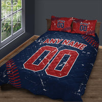 Thumbnail for Custom Quilt Sets Washington Jersey Personalized Baseball Premium Quilt Bedding for Men Women