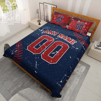 Thumbnail for Custom Quilt Sets Washington Jersey Personalized Baseball Premium Quilt Bedding for Men Women