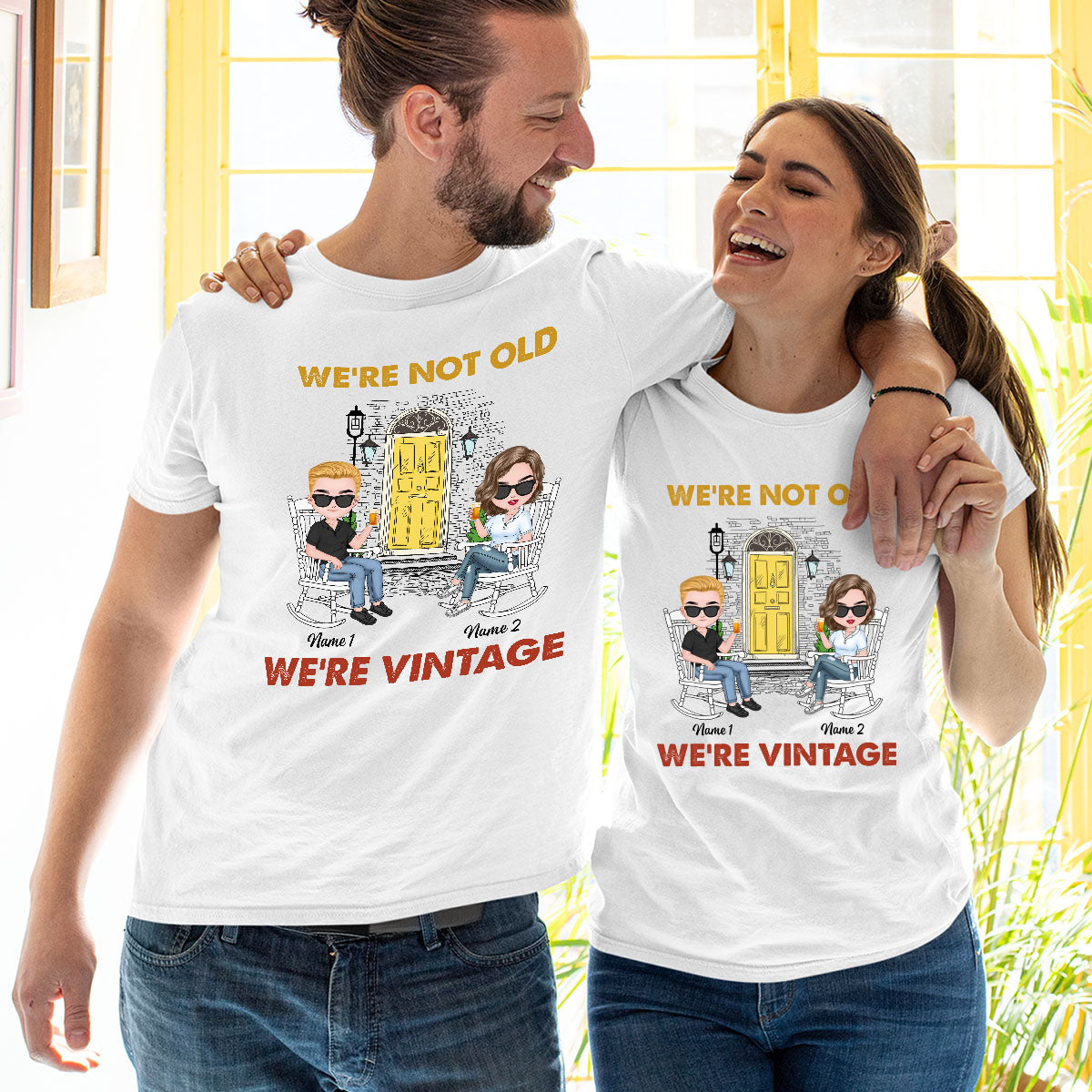 We're Not Old Personalized Custom Shirts for Men Woman Loving Gift For Couple, Boyfriend, Girlfriend, Husband, Wife Valentine day