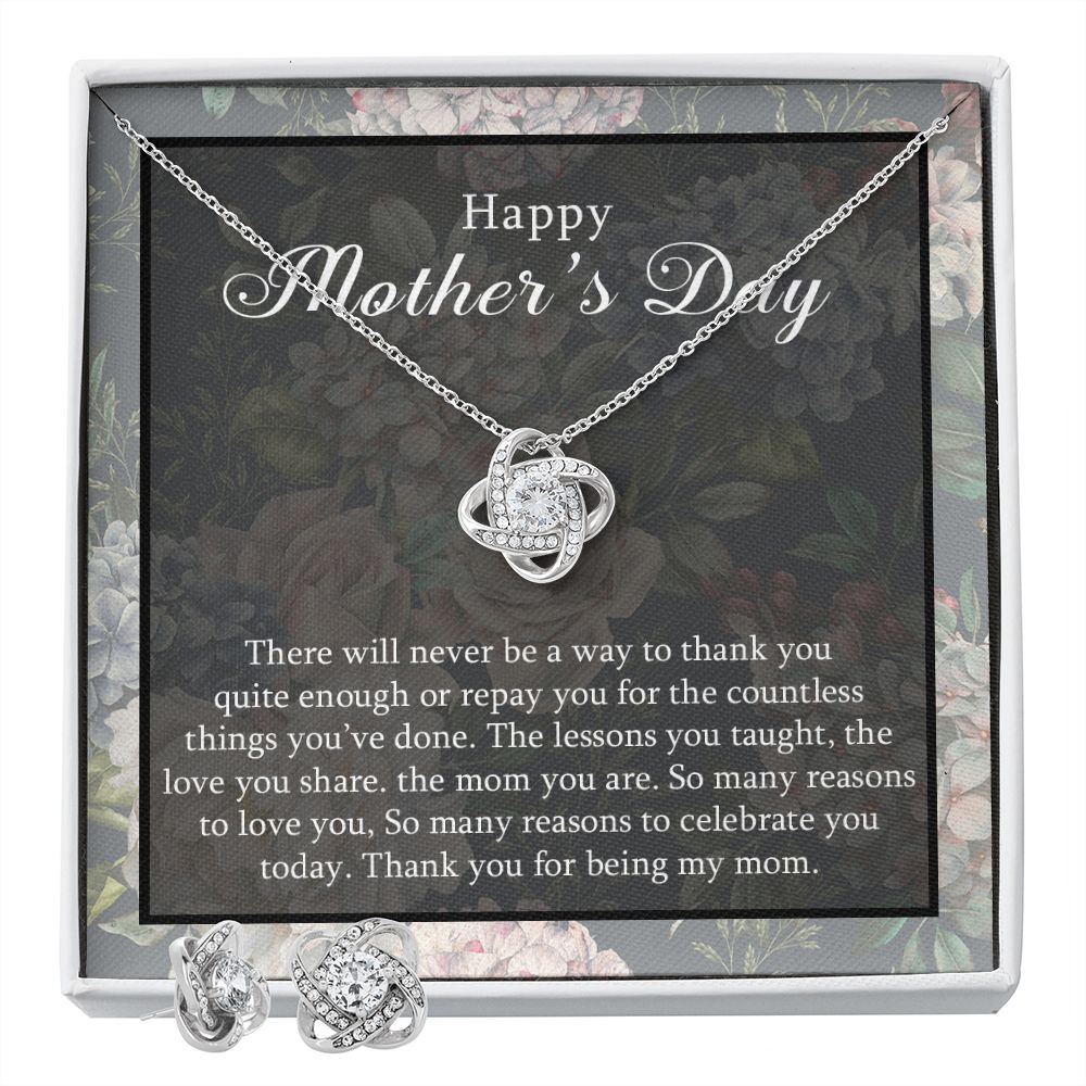 Personalized Custom Mothers Day Gift From Son Daughter 14k White Gold Necklace Jewelry Gifts For Girlfriend Wife Fiancee Woman Girl Mother Day
