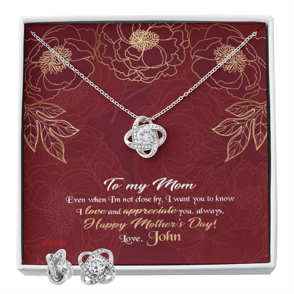 Custom Mothers Day Ideas 14k White Gold Interlocking Heart Pendant Necklace Jewelry Gifts For Mom Wife Grandma Auntie