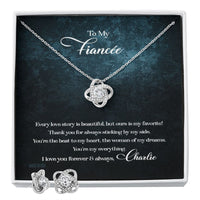 Thumbnail for Custom To My Fiancée Every Love Story Is Beautiful 14k White Gold Pendant Necklace Jewelry Gift For Fiancée Mother day