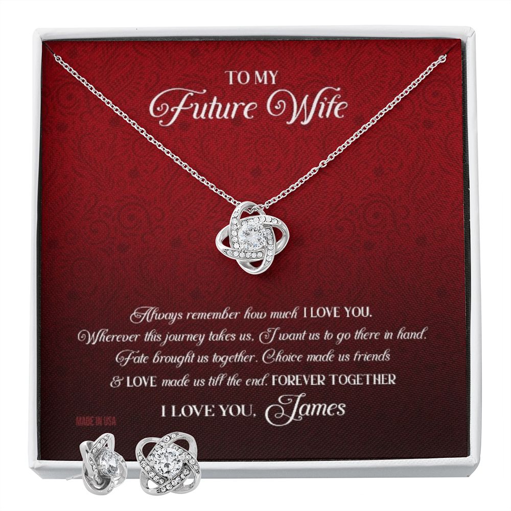 Custom Name To My Future Wife Always Remember How Much I Love You 14k White Gold Pendant Necklace Jewelry Gift For Wife Mother day