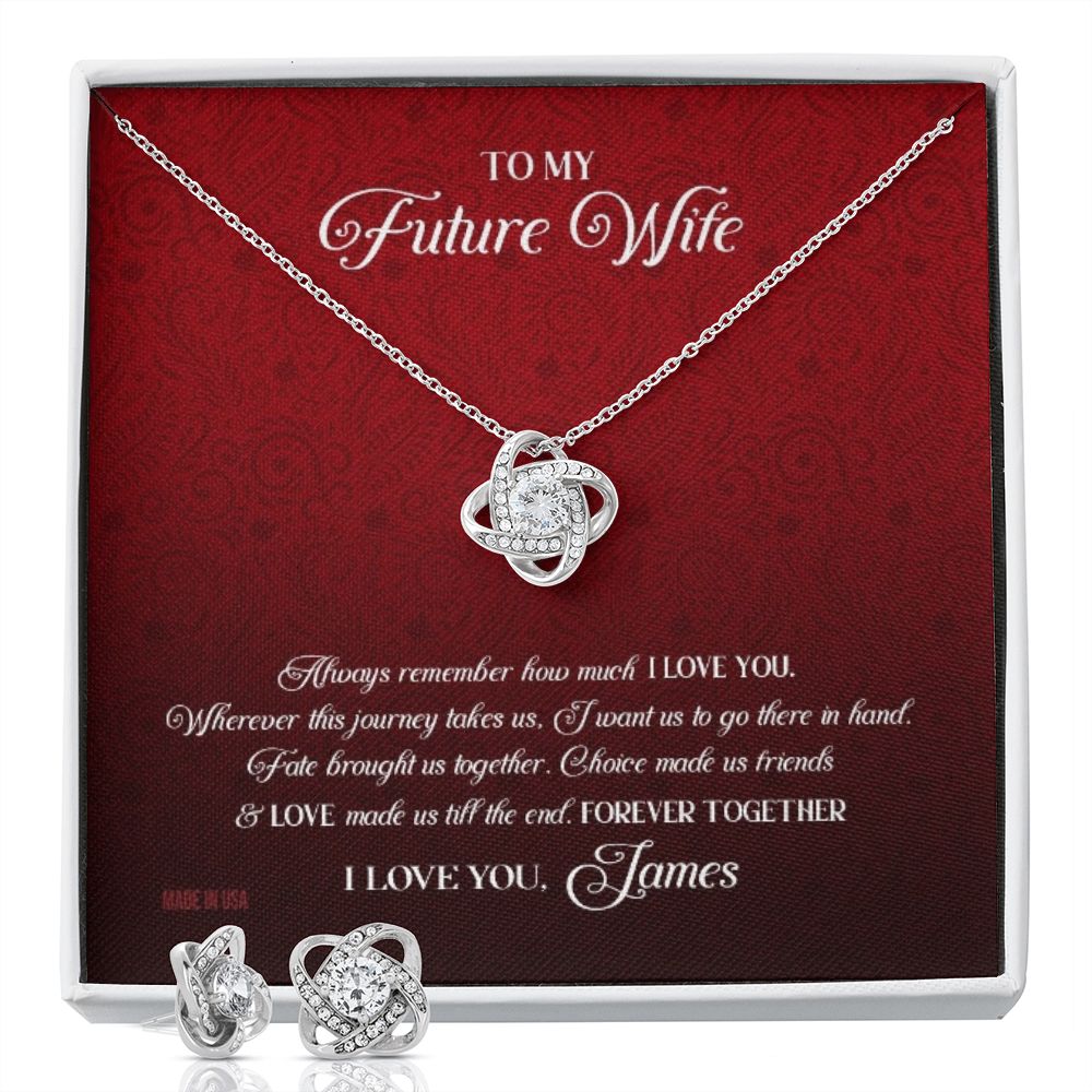 Custom Name To My Future Wife Always Remember How Much I Love You 14k White Gold Pendant Necklace Jewelry Gift For Wife Mother day