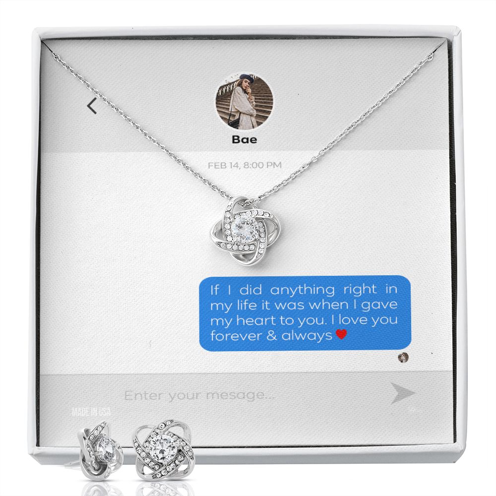 Custom Name To My Love 14k White Gold Pendant Chain Necklace Jewelry with Message Card Gift Box for Girlfriend Wife Fiancee Woman Girl Mother Day