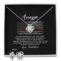 Thumbnail for Custom Name To My Firefighter Girlfriend 14k White Gold Pendant Chain Necklace Jewelry Gift for Girlfriend Wife Fiancee Mother Day