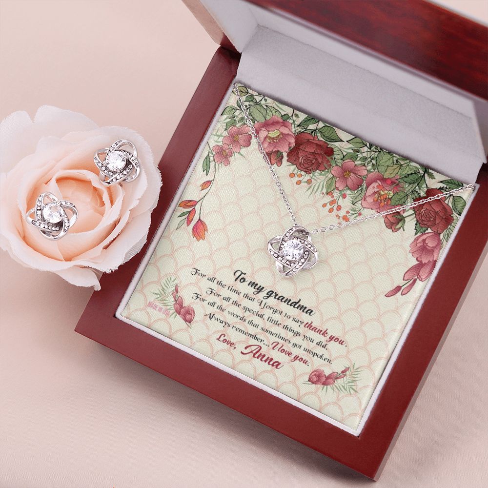 Custom Grandma Mothers Day Ideas 14k White Gold Interlocking Heart Pendant Necklace Jewelry Gifts For Mom Wife Grandma Auntie