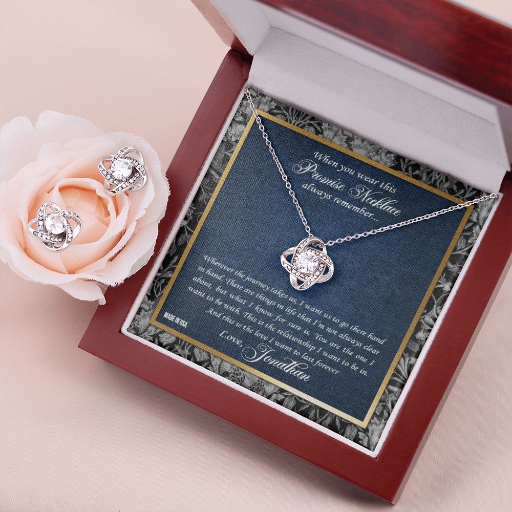 Custom Name Promise 14k White Gold Pendant Necklace Jewelry Gift