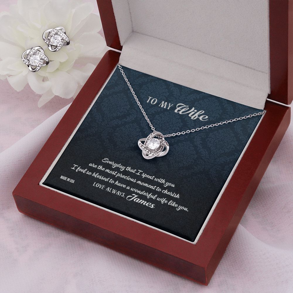 Custom To My Wife Every Day That I Spend With You Necklace Jewelry 14k White Gold Pendant Necklace Jewelry Gift For Wife Mother day