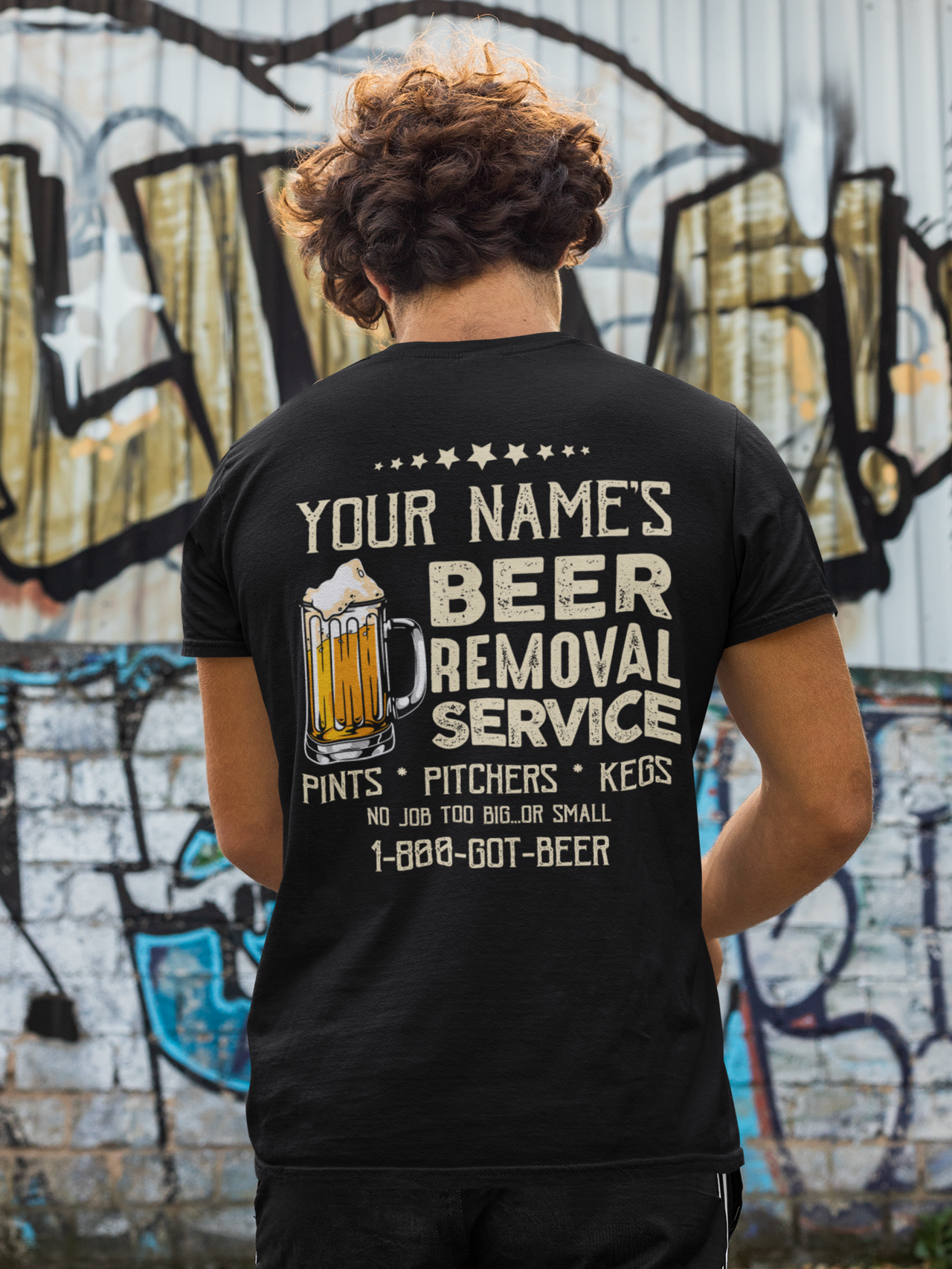 Personalized Custom Name Beer Removal Service T-Shirt