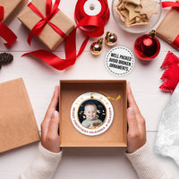 Thumbnail for Custom First Christmas As Grandparents Personalized Christmas Premium Ceramic Ornaments Sets for Christmas Tree