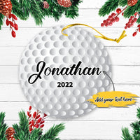 Thumbnail for Custom Golf Golfer Personalized Christmas Premium Ceramic Ornaments Sets for Christmas Tree
