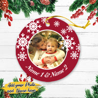 Thumbnail for Custom Photo Family Ornament Personalized Christmas Premium Ceramic Ornaments Sets for Christmas Tree