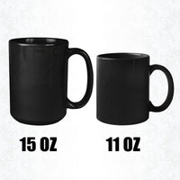 Thumbnail for Personalized Custom Name Correctional Badge Number Thin Silver Grey Gray Line American Flag First Responder Black Ceramic Coffee Tea Mug 11 - 15 oz Cup