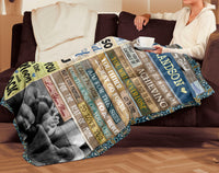 Thumbnail for Personalized Custom Grandpa Grandma Name To My Grandson 05 Birthday Christmas Fleece Sherpa Blanket Bed Throw Graduation Grandfather Papa Grandmother Mimi Nana